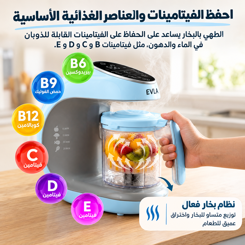 Robot Cuiseur 7-en-1 – Cuisson Vapeur, Mixage & Préparation des Repas