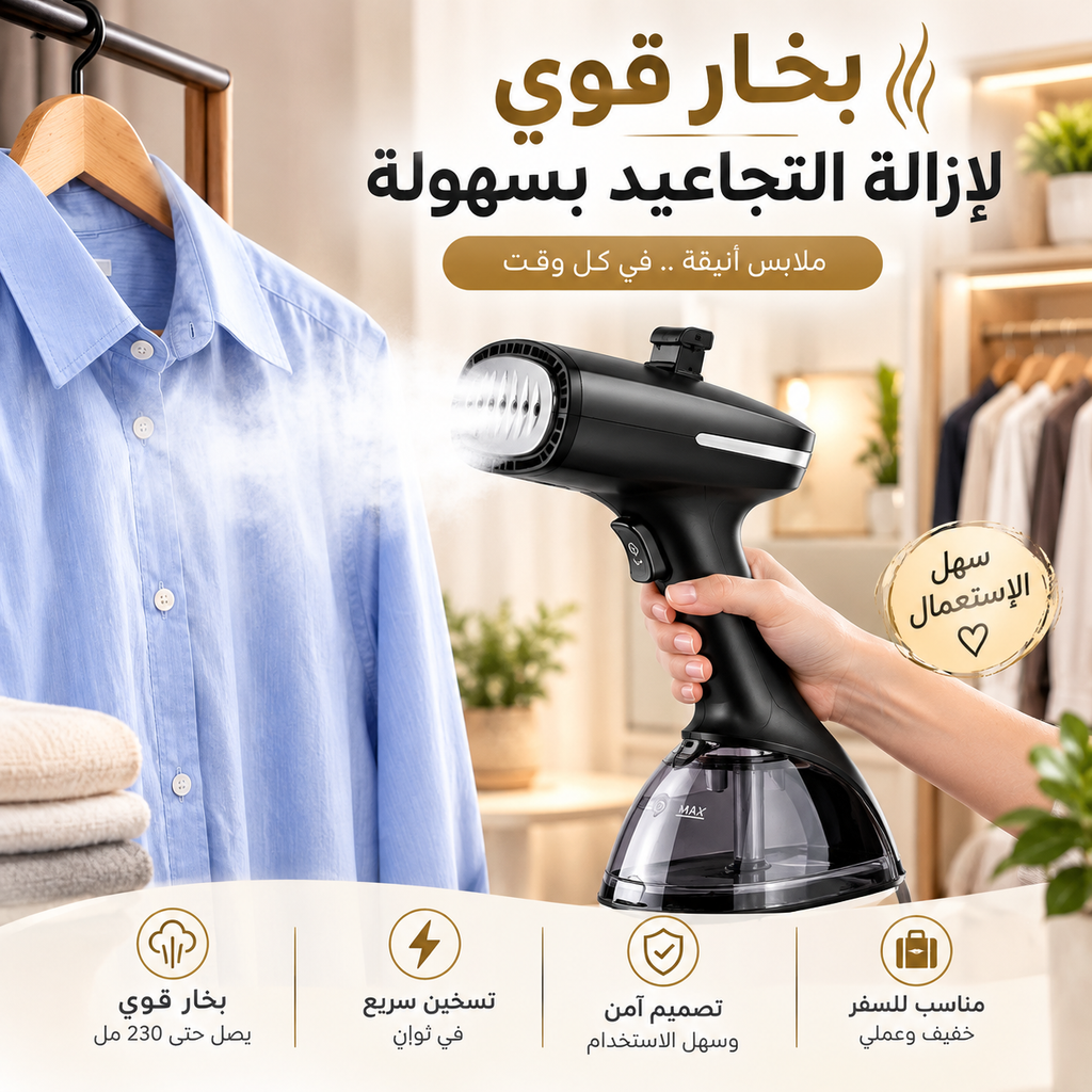 مكواة بخار محمولة للمنزل والسفر